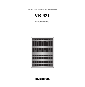 Mode d’emploi Gaggenau VR421110 Table de cuisson