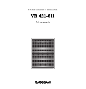 Mode d’emploi Gaggenau VR421611 Table de cuisson