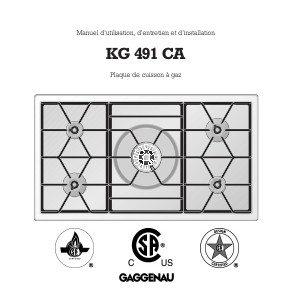 Mode d’emploi Gaggenau KG491210CA Table de cuisson