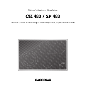 Mode d’emploi Gaggenau CK483110 Table de cuisson