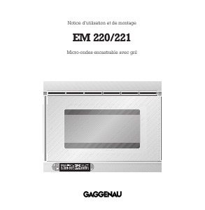 Mode d’emploi Gaggenau EM220130 Micro-onde