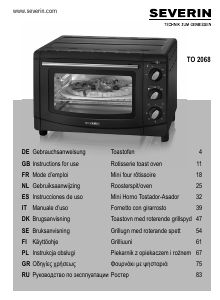 Руководство Severin TO 2068 духовой шкаф