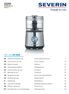 Brugsanvisning Severin KM 3865 Minihakker