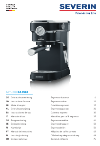 Manual de uso Severin KA 9582 Máquina de café espresso