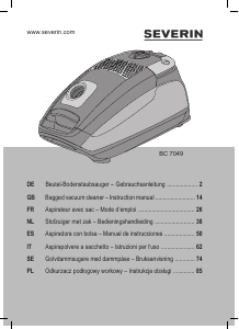 Manual Severin BC 7049 Vacuum Cleaner