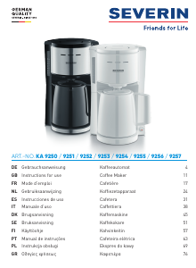 Manual Severin KA 9255 Coffee Machine