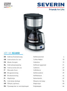 Manual de uso Severin KA 4808 Máquina de café