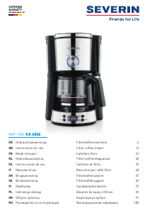 Manual Severin KA 4826 Coffee Machine