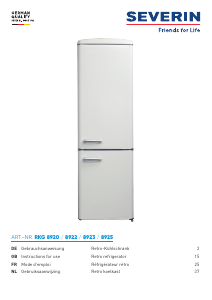 Mode d’emploi Severin RKG 8920 Réfrigérateur combiné