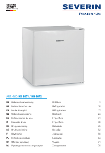 Manual Severin KB 8872 Refrigerator