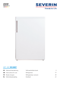 Manual Severin VKS 8807 Refrigerator