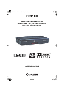 Mode d’emploi Sagem ISD91 HD Récepteur numérique