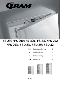 Bruksanvisning Gram FS 230 Fryser