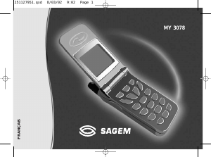 Mode d’emploi Sagem my 3078 Téléphone portable