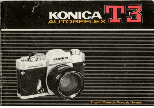 Manual Konica Autoreflex T3 Camera