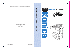 Mode d’emploi Konica 7022 Imprimante multifonction