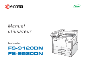 Mode d’emploi Kyocera FS-9520DN Imprimante