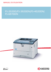 Mode d’emploi Kyocera FS-3920DN Imprimante