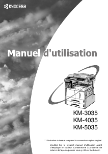 Mode d’emploi Kyocera KM-4035 Imprimante multifonction