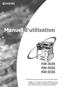 Mode d’emploi Kyocera KM-5035 Imprimante multifonction