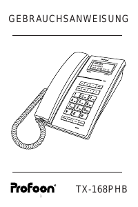 Bedienungsanleitung Profoon TX-168PHB Telefon