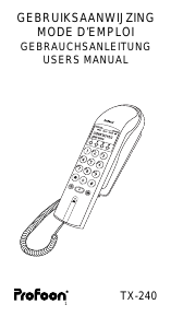 Mode d’emploi Profoon TX-240 Téléphone