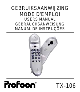 Handleiding Profoon TX-106 Telefoon