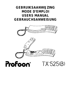 Mode d’emploi Profoon TX-525 Téléphone