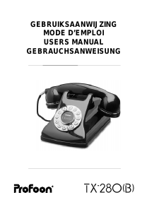 Bedienungsanleitung Profoon TX-280 Telefon