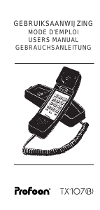 Mode d’emploi Profoon TX-107 Téléphone