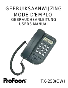 Manual Profoon TX-250CW Phone