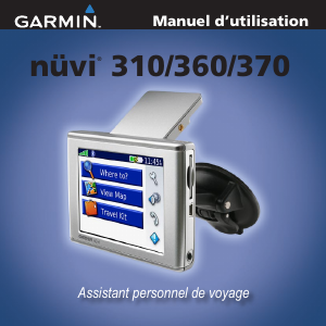 Mode d’emploi Garmin nuvi 310 Système de navigation