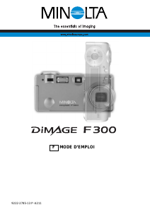 Mode d’emploi Minolta DiMAGE F300 Appareil photo numérique
