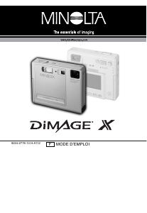 Mode d’emploi Minolta DiMAGE X Appareil photo numérique