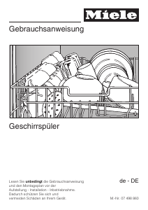 Bedienungsanleitung Miele G 1252 SCi Geschirrspüler
