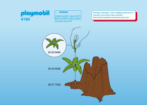 Manuale Playmobil set 4194 Fairy World Tronco d'albero con fungo
