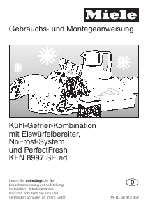 Bedienungsanleitung Miele KFN 8997 SE ed Kühl-gefrierkombination