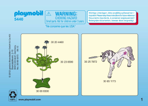 Manual de uso Playmobil set 5440 Fairy World Alimentos con unicornio