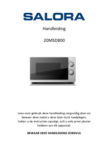 Manual Salora 20MSD800 Microwave