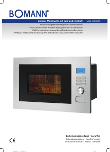 Manual Bomann MWG 3001 H EB Microwave