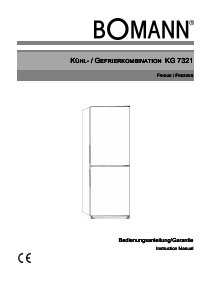 Bedienungsanleitung Bomann KG 7321 Kühl-gefrierkombination
