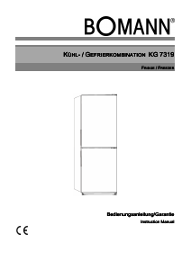 Bedienungsanleitung Bomann KG 7319 Kühl-gefrierkombination