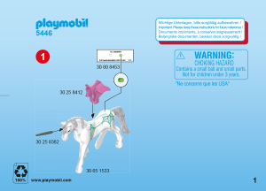 Manuale Playmobil set 5446 Fairy World Carrozza della fata con unicorno