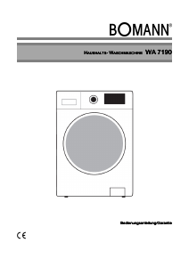 Bedienungsanleitung Bomann WA 7190 Waschmaschine