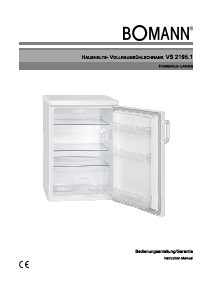 Bedienungsanleitung Bomann VS 2195.1 Kühlschrank