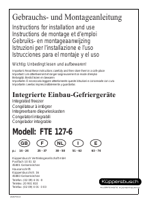 Bedienungsanleitung Küppersbusch FTE 127-6 Gefrierschrank