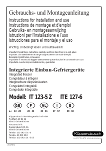 Bedienungsanleitung Küppersbusch ITE 123-5 Z Gefrierschrank