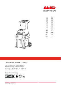 Руководство AL-KO Easy Crush LH 2800 Садовый измельчитель