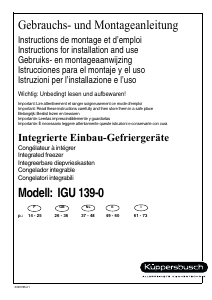 Bedienungsanleitung Küppersbusch IGU 139-0 Gefrierschrank