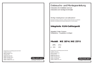 Bedienungsanleitung Küppersbusch IKE 187-6 Kühl-gefrierkombination